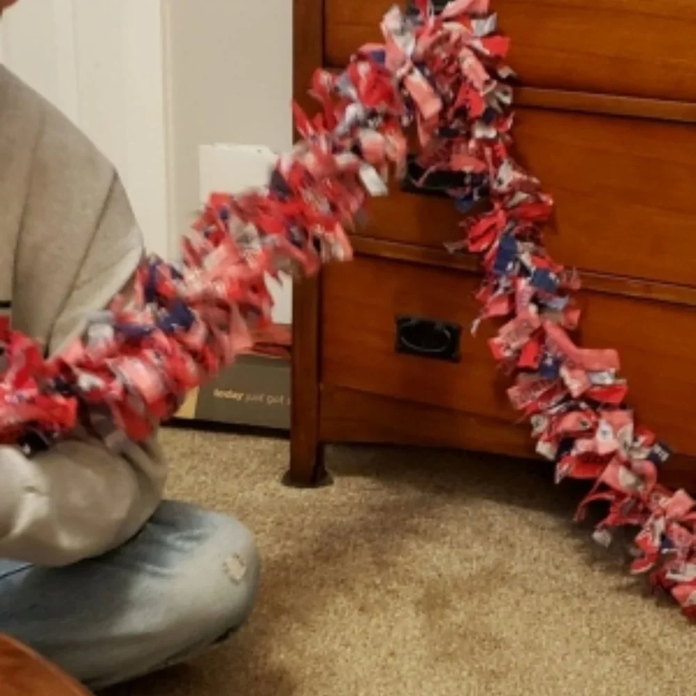 NFL Christmas- Garland -Holiday 8 foot Hand Crafted Multicolored